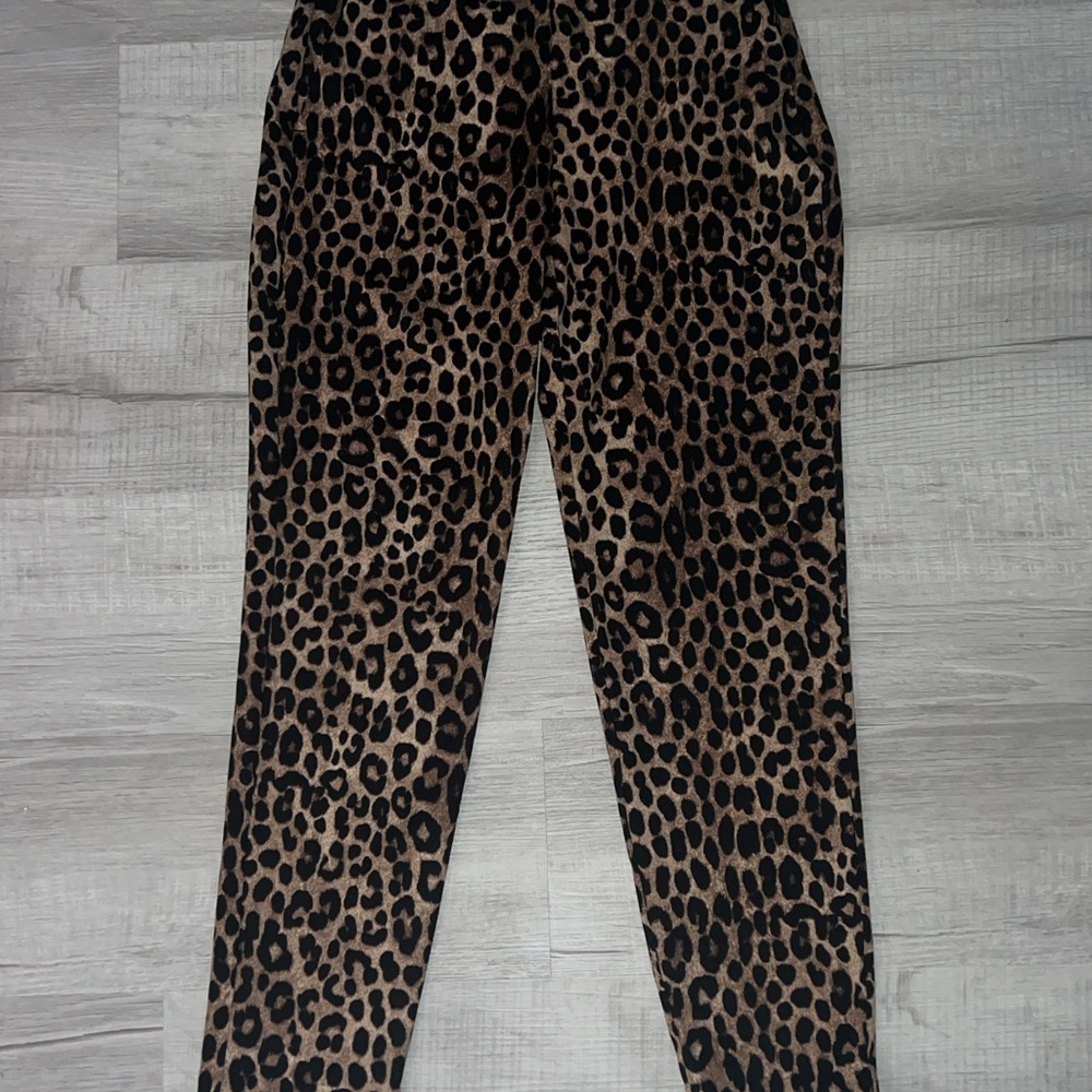 Michael Kors Brown and Black Animal Print Pants